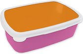 Broodtrommel Roze - Lunchbox Oranje - Seizoenen - Herfst - Kleur - Brooddoos 18x12x6 cm - Brood lunch box - Broodtrommels voor kinderen en volwassenen
