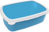 Broodtrommel Blauw - Lunchbox - Brooddoos - Blauw - Licht - Kleuren - 18x12x6 cm - Kinderen - Jongen