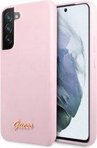 Guess Silicone Retro Back Case - Geschikt voor Samsung Galaxy S22 Plus (S906) - Lavendel