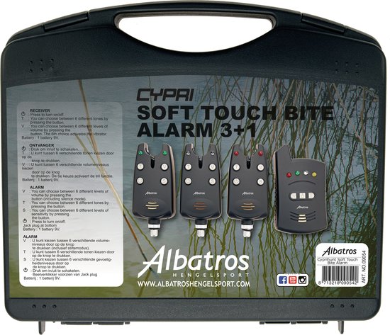 Albatros Cyprihunt Soft Touch 3+1 Bite Alarm - complete set beetmelders met draadloze ontvanger van Merkloos — afbeelding 4