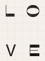 IXXI LOVE - Wanddecoratie - Typografie en quotes - 120 x 160 cm