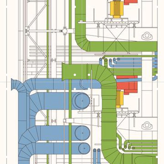 IXXI Centre Pompidou - Wanddecoratie - Landen - 40 x 40 cm