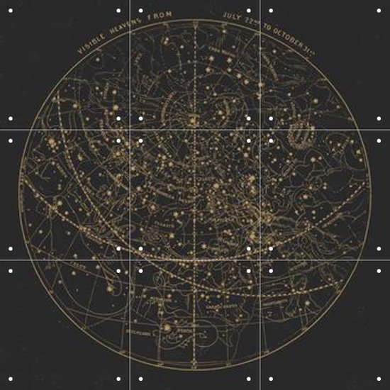 IXXI Visible Heavens Dark - Wanddecoratie - 60 x 60 cm