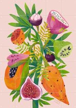 IXXI Exotic Fruits pink - Wanddecoratie - Zomer - 100 x 140 cm