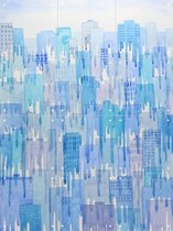 IXXI Dripping Houses - Wanddecoratie - Artiesten en Schilders - 60 x 80 cm