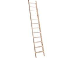 Foto: Zoldertrap 12 treden stahoogte 243 cm houten ladder molenaarstrap grenen trap