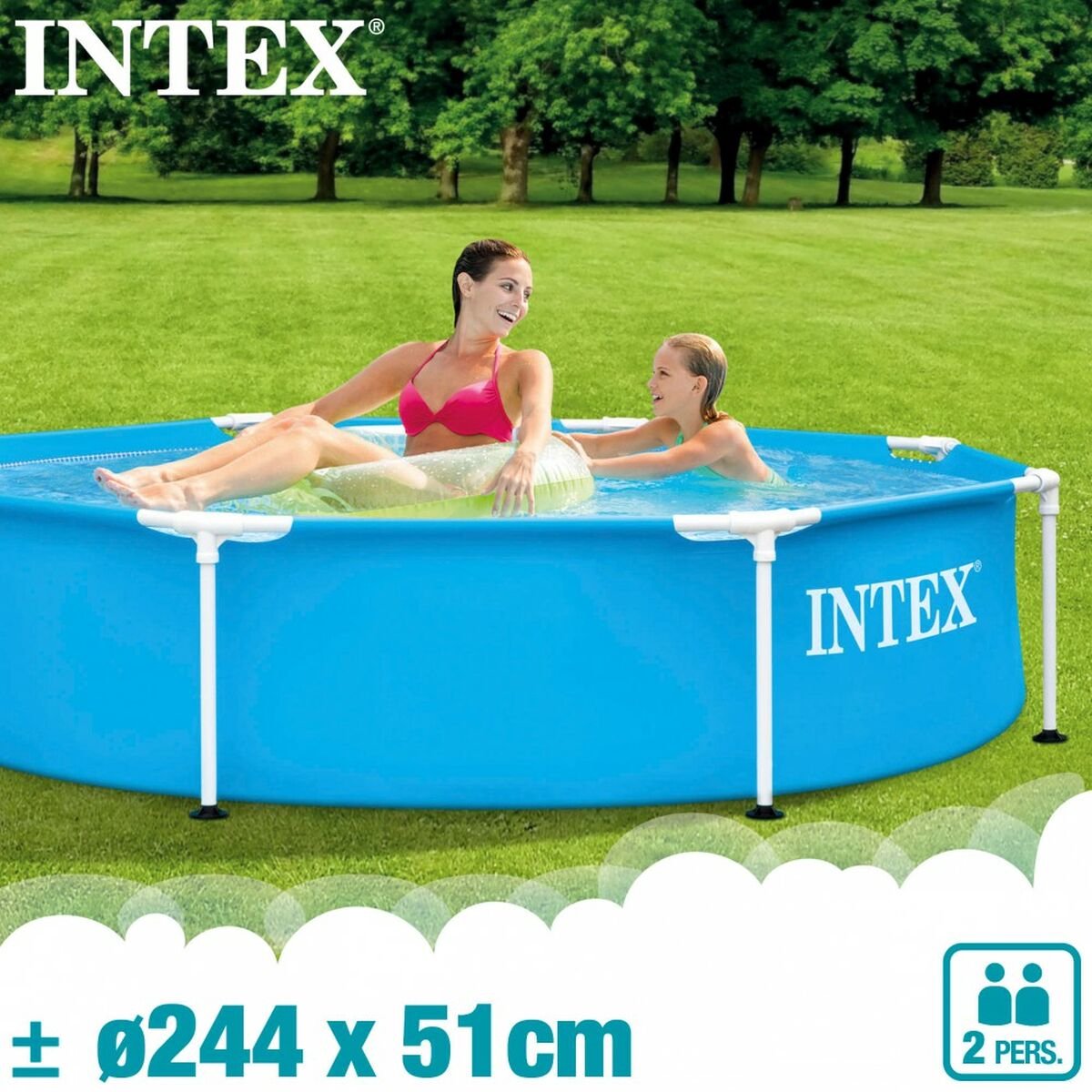 Intex Metal Frame Pool - Opzetzwembad - Ø 244 cm x 51 cm - Intex