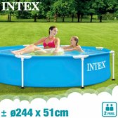 Bol.com Intex Metal Frame Pool - Opzetzwembad - Ø 244 cm x 51 cm aanbieding