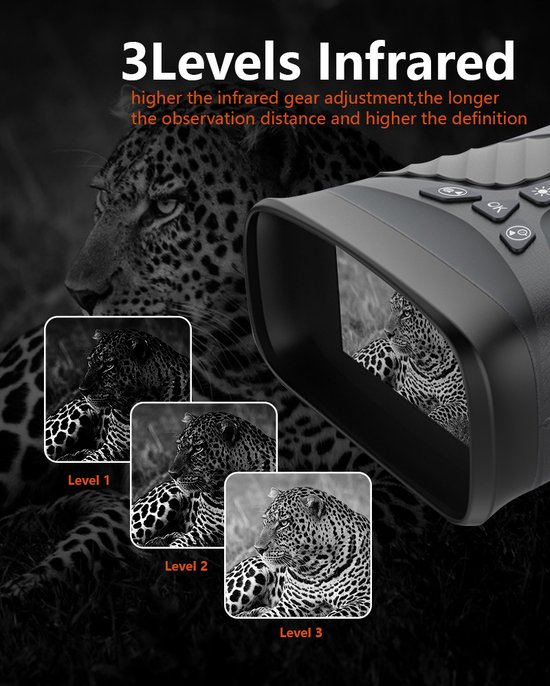 4K Nachtkijker – Op Helm Montable – Infrarood NVG Met 8x Zoom, 4 Kleurmodi – Bereik 600m – Voor Camping, Jacht & Bewaking