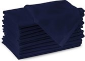 Homes Solid Color Eettafel Servetten - Set van 12 - Wasbaar, Vierkant, 100% Katoen - Voor Familiediners & Buitenfeesten en Dagelijks gebruik (43 x 43 cm, Scotch Blue)