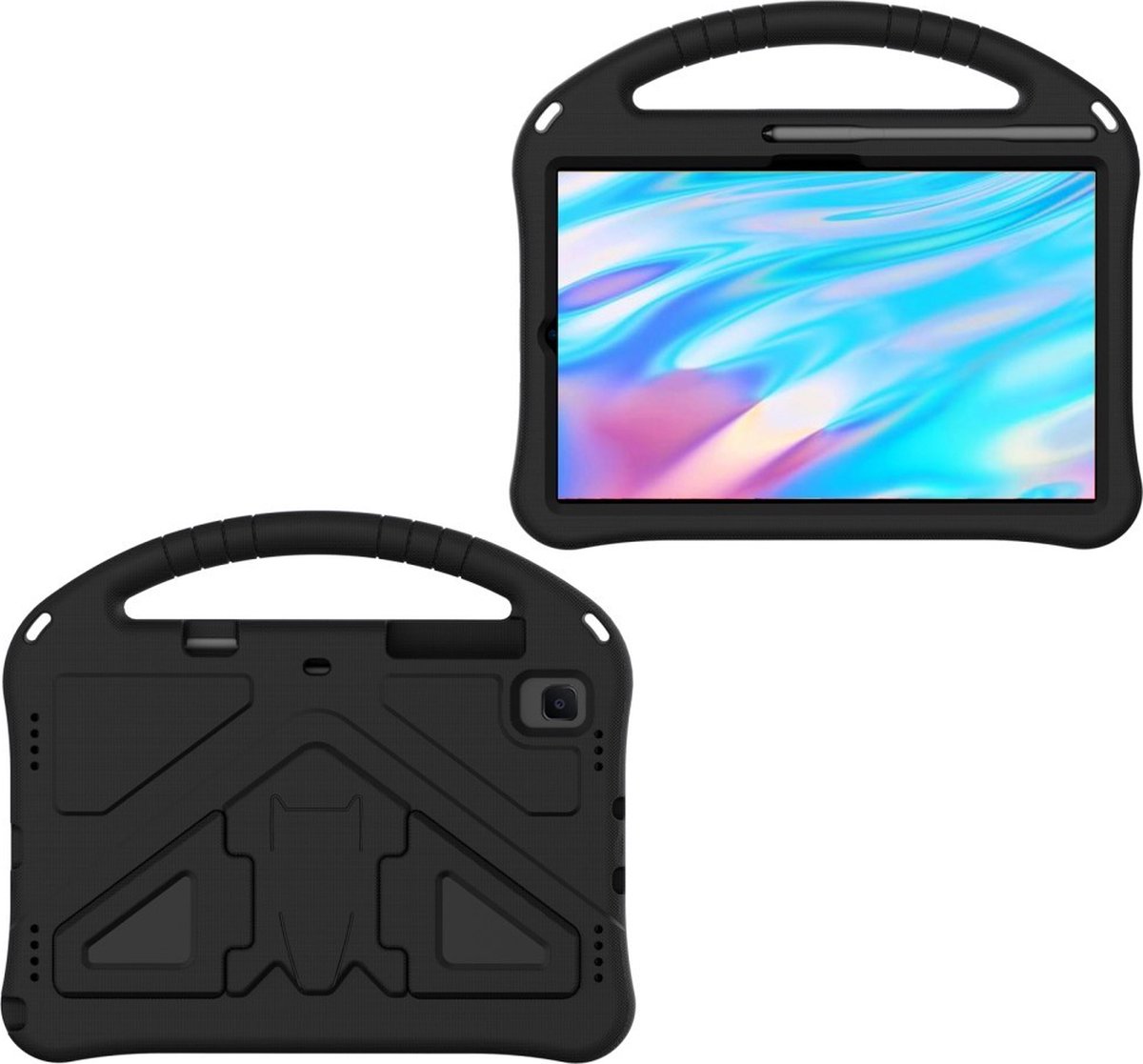 Tablethoes geschikt voor Samsung Galaxy Tab S6 Lite Hoesje - ShockProof Kids Case - Zwart