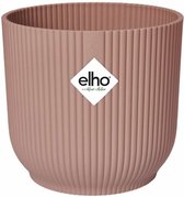 Elho Vibes Fold Rond 25 - Bloempot voor Binnen - 100% Gerecycled Plastic - Ø 25,0 x H 23.0 cm - Delicaat roze