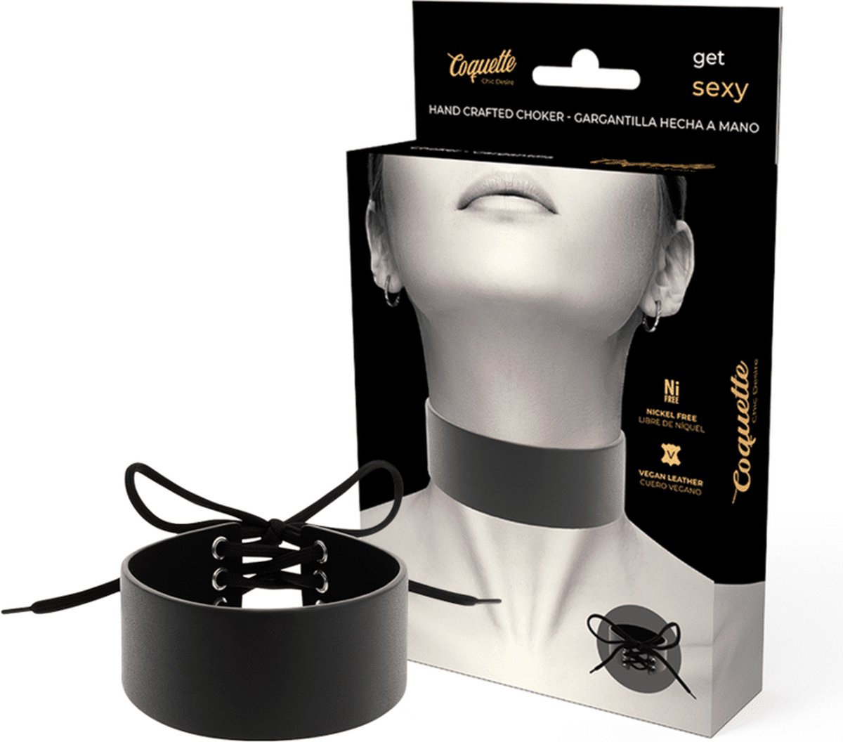 Goedkoopste COQUETTE ACCESSORIES | Coquette Hand Crafted Choker Vegan Leather | Kinky | BDSM | Fantasy | Fetish | Bondage