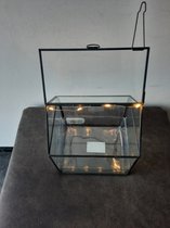 Glazen serre met LED lampjes en PVS box