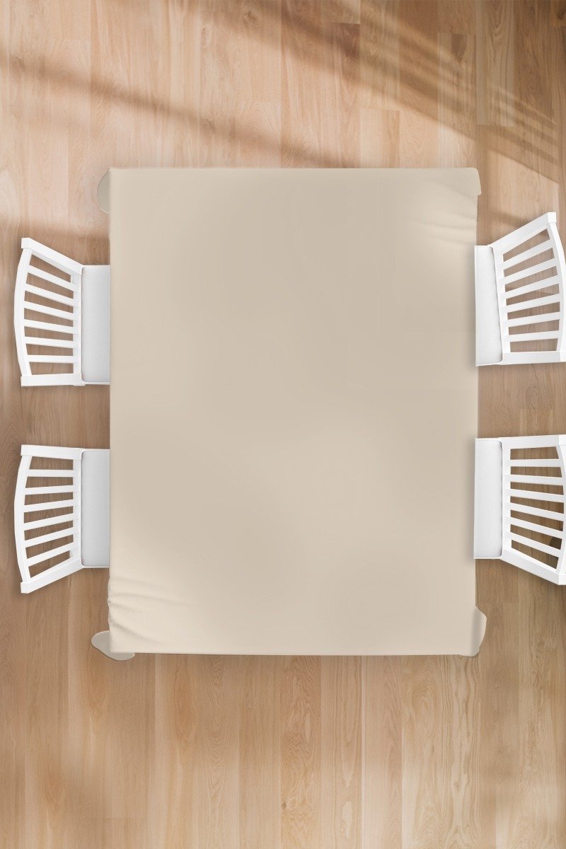 Tafelkleed - Tafellaken - 150x200 cm - Beige - Effen kleur - Binnen en Buiten