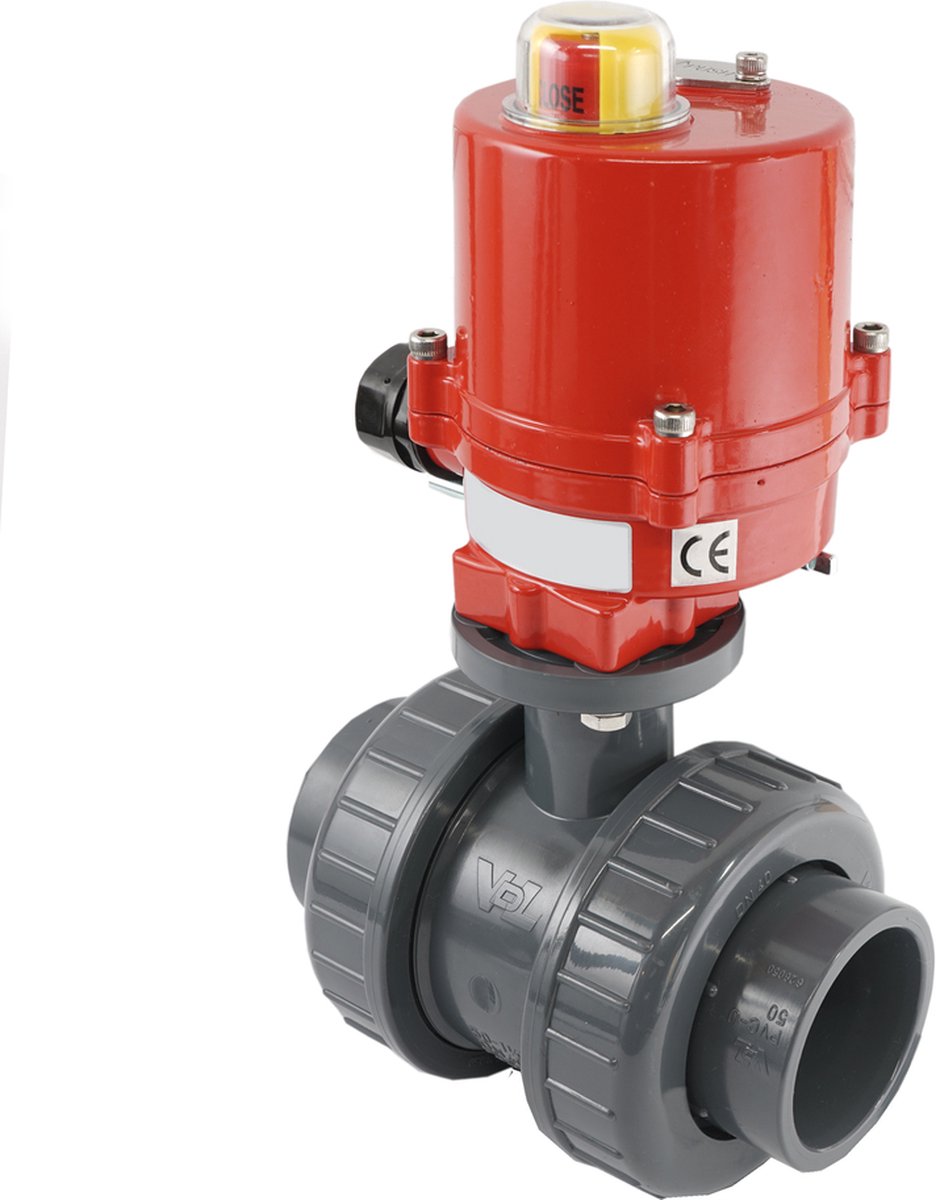 50mm 230V AC VDL 2weg PVC Elektrische kogelkraan 614P050AG4230AC bol