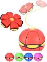 Flat ball disc rood - UFO Bal - Kinderen - Frisbee- UFO bal met lichtjes – LED – Flying saucer ball – Flat ball disc – Schijf – Speelbal – Strandbal - Niet voor dieren