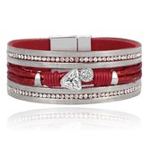 Bracelet Boho Multi-Couches - Triangle Rouge