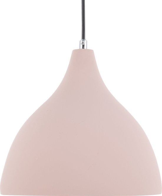 Beliani LAMBRO - Lampe à suspension - Rose - Plâtre