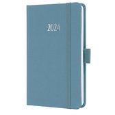 Sigel agenda 2024 - Jolie Feel - A6 - hardcover - 7 dagen / 2 pagina's - powder blue - SI-J4400