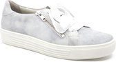 Solidus, 37022 20027, Lichtgrijze dames sneakers met veters en ritssluiting