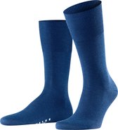 FALKE Airport warme ademende merinowol katoen sokken heren blauw - Matt 45-46