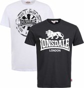 Lonsdale Dildawn T-shirt Met Korte Mouwen 2 Eenheden Veelkleurig XL Man