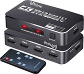DrPhone ARC4 V2 5x 1 HDMI 2.0B HDMI Switch - 4K HDR10 - 5 IN 1 OUT - 4K 60Hz - Ondersteunt Dolby Vision -High Speed (Max tot 18.5Gbps) - HDCP 2.2 & 3D