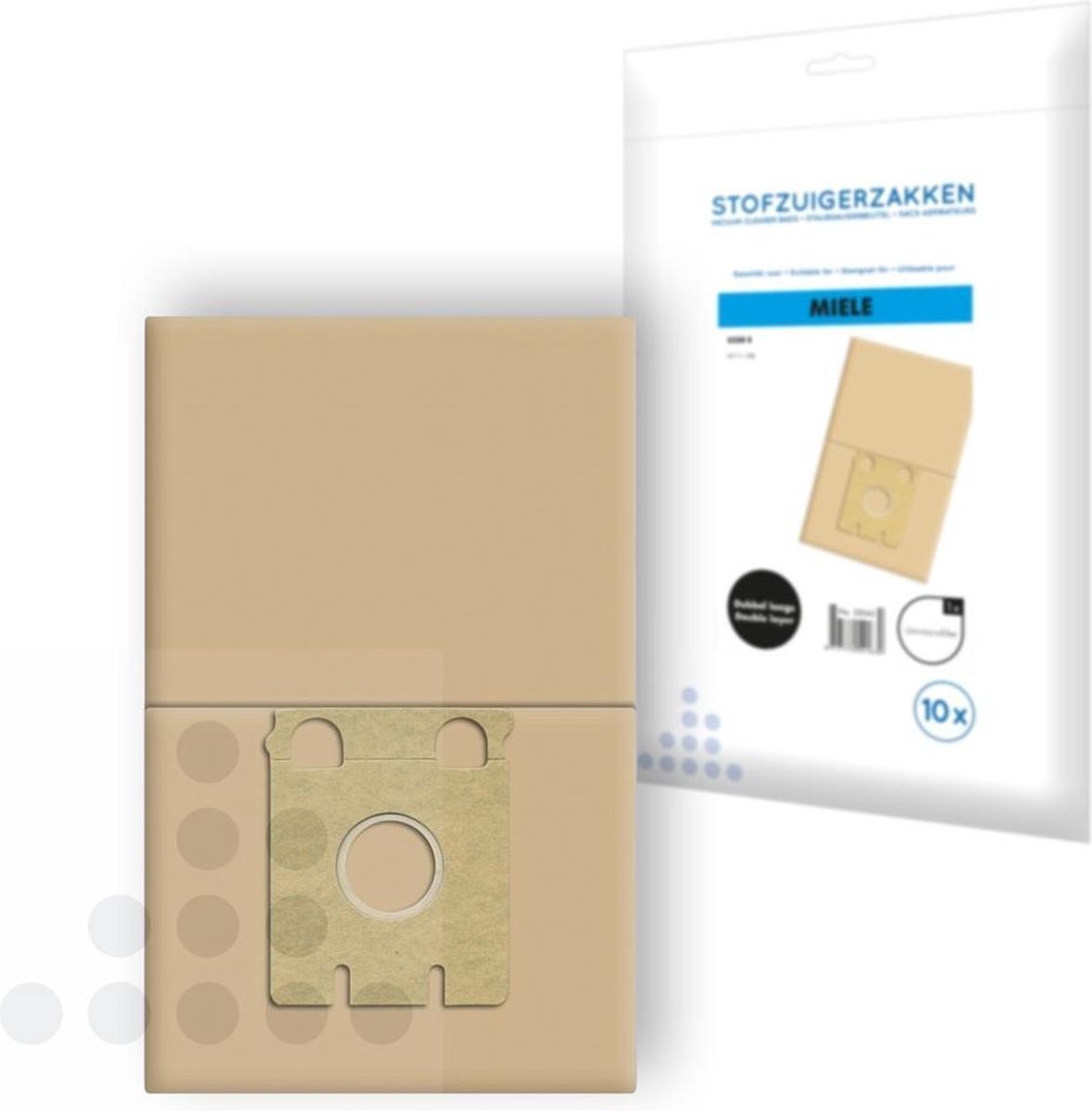 SQOON® stofzuigerzakken geschikt voor Miele S217 t/m S226 - Gelijk aan model: Type E - Papierfilter voor krachtige stofopname