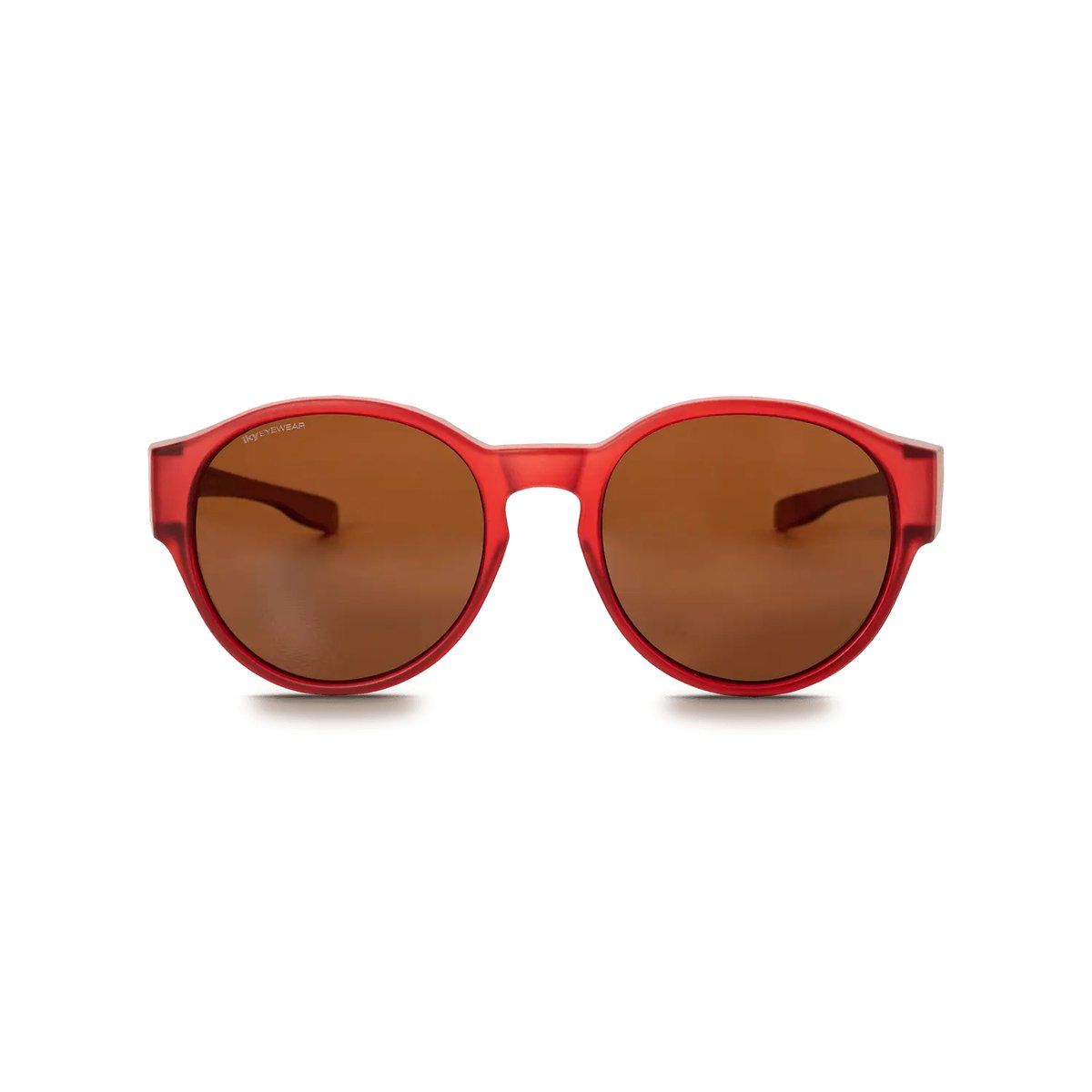 IKY EYEWEAR overzet zonnebril OB-1005C3-rood-semi-transaprant