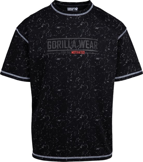 Gorilla Wear T-shirt surdimensionné Saginaw - Noir délavé - 3XL