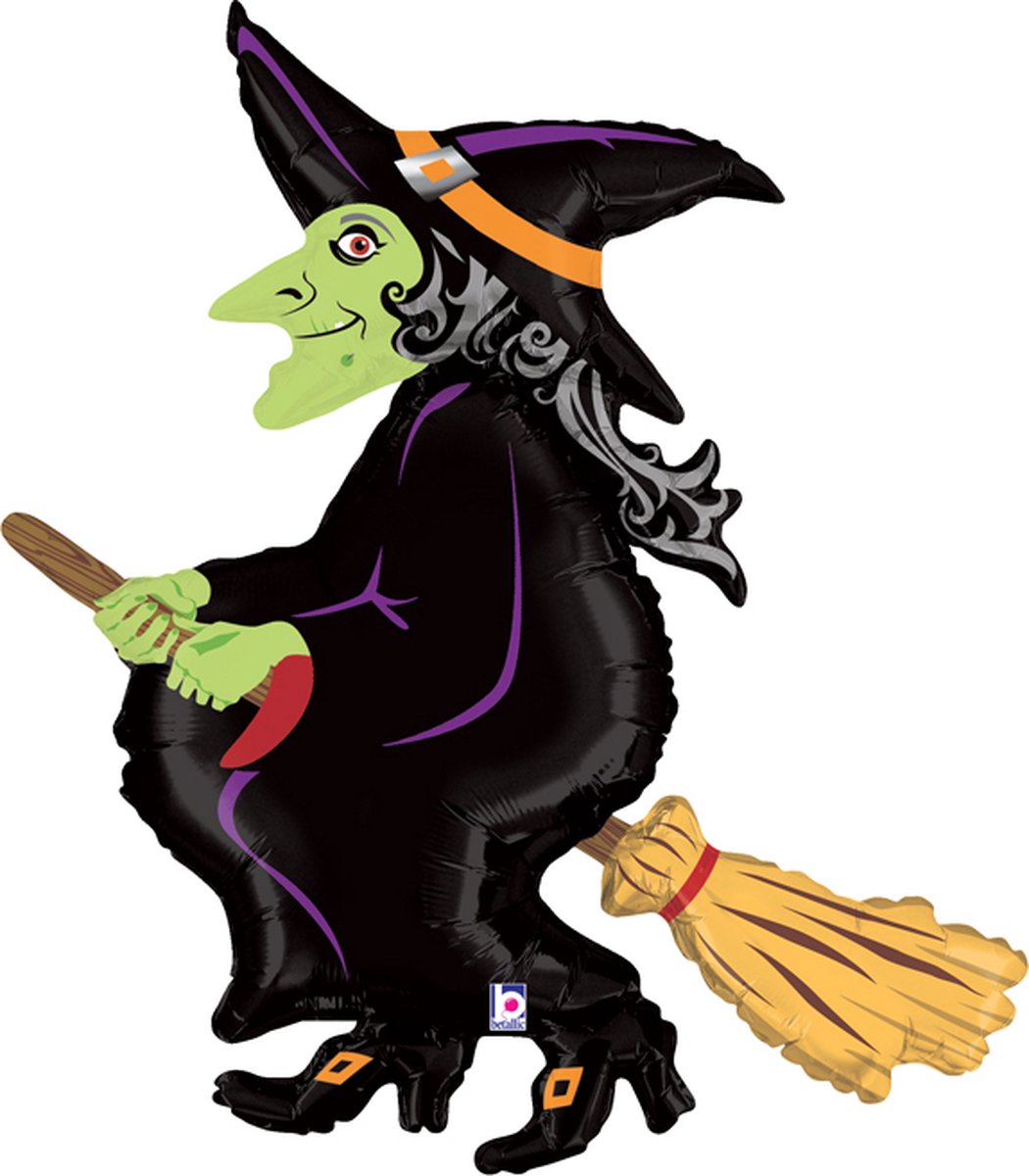 Folieballon - shape - flying witch - 42"