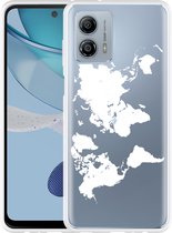 Cazy Hoesje geschikt voor Motorola Moto G53 5G World Map