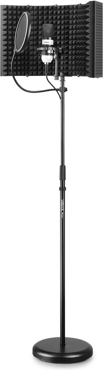 Zang microfoon - Vonyx CM300W zangset - USB microfoon, microfoon standaard, reflectiescherm en popfilter