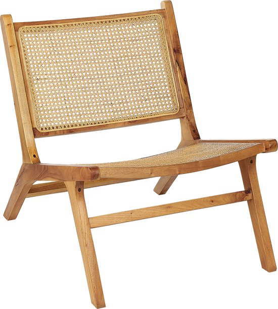 Beliani MIDDLETOWN - Chaise de salle à manger - Naturel - Acajou