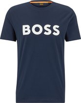 BOSS - T-shirt Logo Navy - Heren - Maat XL - Modern-fit