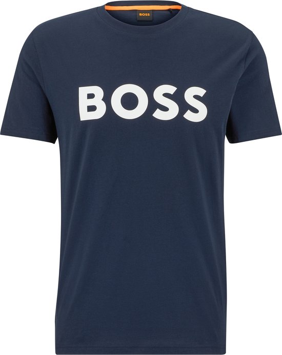 BOSS - T-shirt Logo Navy - Heren - Maat XL - Modern-fit