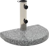 vidaXL - Parasolvoet - gebogen - 10 - kg - graniet - grijs