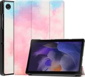 iMoshion Tablet Hoes Geschikt voor Samsung Galaxy Tab A8 (2021/2022) - iMoshion Design Trifold Bookcase - Meerkleurig /Sky