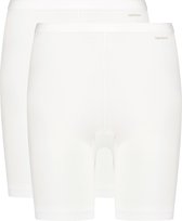 Basics long shorts wit 2 pack voor Dames | Maat XL