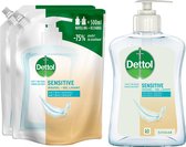 Dettol - Refill Sensitive 2x500ML - Sensitive 250ML - Voordeelverpakking