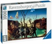 Ravensburger - Puzzle d'art de 1000 pièces à collectionner - Cygnes se reflétant dans les éléphants / Salvador Dali