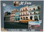 Puzzel Goliath Havana Cuba & Rainbow Mountain Peru 500 Onderdelen 1000 Onderdelen