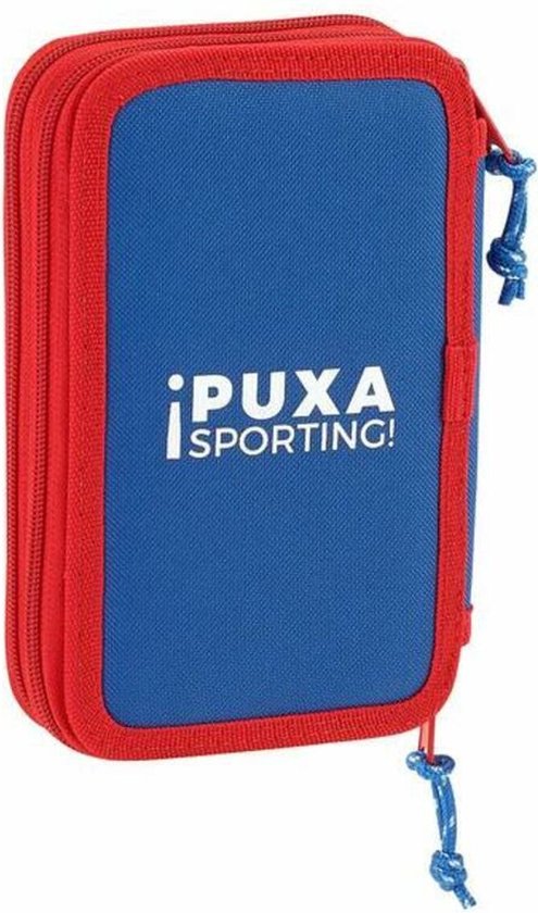 Astuccio Ufficiale Real Sporting De Gijon - Tripla Zip, 28 Pezzi Tra Pennarelli, Matite E Penne, Materiale Scolastico - 2