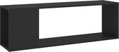 vidaXL - Tv-meubel - 100x24x32 - cm - bewerkt - hout - zwart