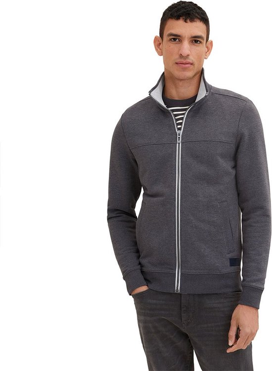 Tom Tailor Cutline Sweat Jacket Sweatshirt Grijs XL Man | bol