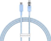 Baseus Explorer USB-C naar Apple Lightning Kabel PD 20W Blauw 2 Meter