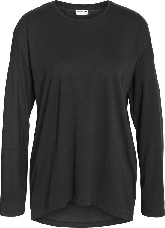 NOISY MAY NMMATHILDE L/S O-NECK HIGH/LOW TOP NOOS Dames T-shirt - Maat S