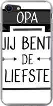 iPhone 7 hoesje - Quotes - Opa jij bent de liefste - Spreuken - Opa - Siliconen Telefoonhoesje