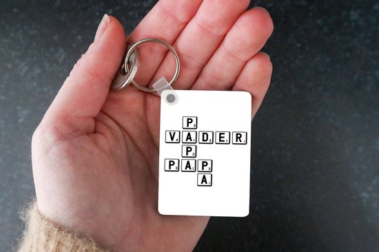 Porte-clés - Citations - Père - Dictons - Papa - Documents - Plastique - Cadeau Vaderdag - Cadeau - Cadeau pour lui - Astuce - Hommes